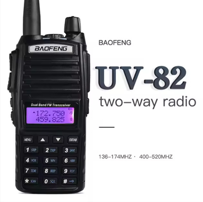 Analog Two Way Radio Baofeng UV-82 podwójny pas biznesowy dwukierunkowy nadajnik radiowy 16 kanału z bezprzewodowymi słuchawkami