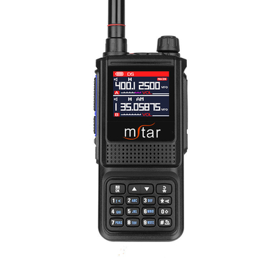 1-8km Przenośny M-UV7 pełna pasmo awaryjne Dwu-Way Radio Alarm ekran LCD