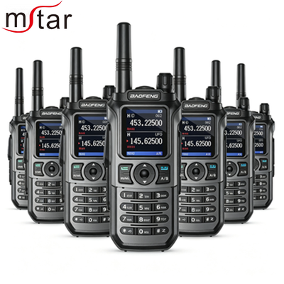 BAOFENG UV-21R 6W TRI-BAND Ham Radio with 1.77'' Color Screen and NOAA 999CH Long-Range Walkie Talkie